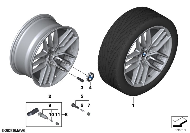 BMW LA wheel Triplex-spoke 933 - 19