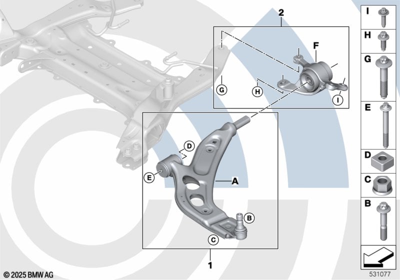 Repair kit for wishbone