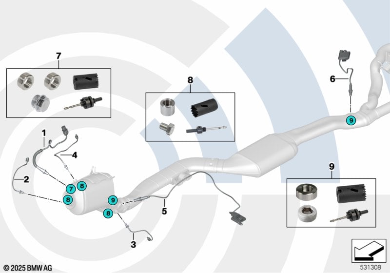 Rep. kit welded case exhaust gas sensors