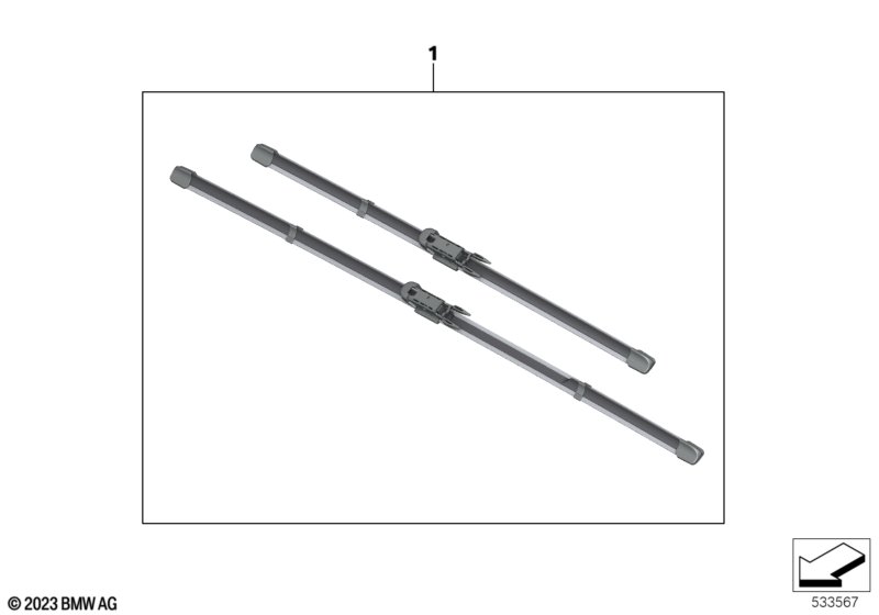 Set of wiper blades