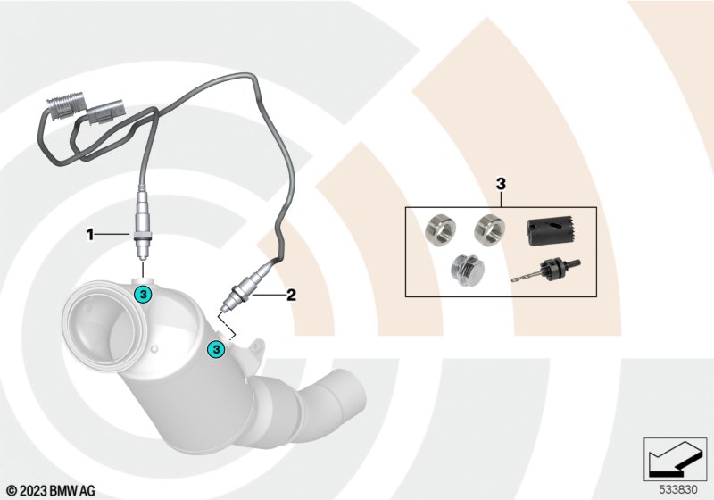 Rep. kit welded case exhaust gas sensors