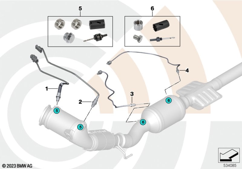 Rep. kit welded case exhaust gas sensors
