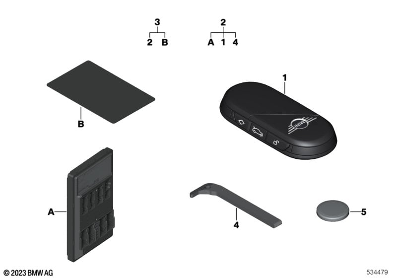 Radio remote control / set spare key