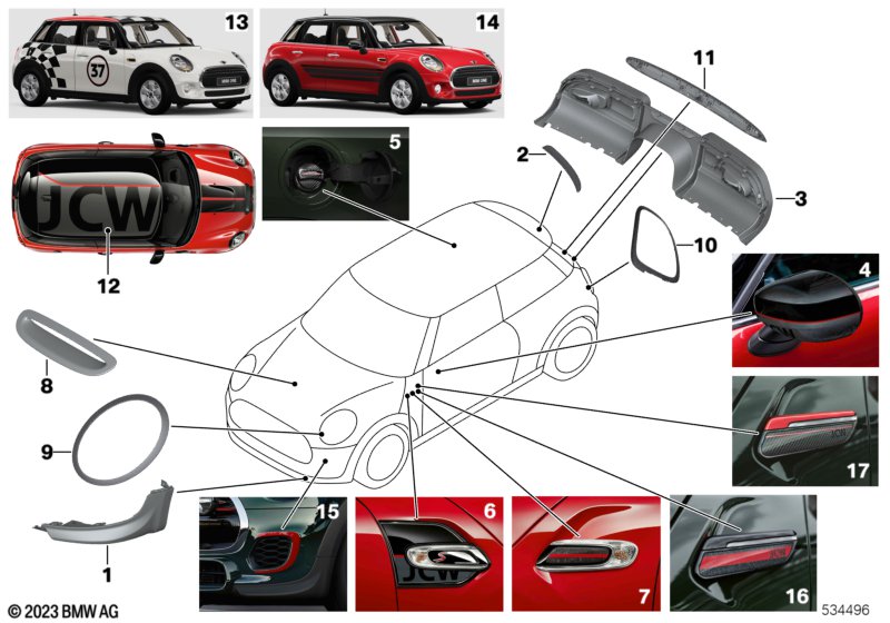 JCW aerodynamics accy.parts  - F5x NEW