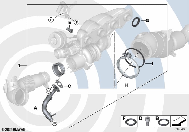 Installation kit exhaust turbocharger