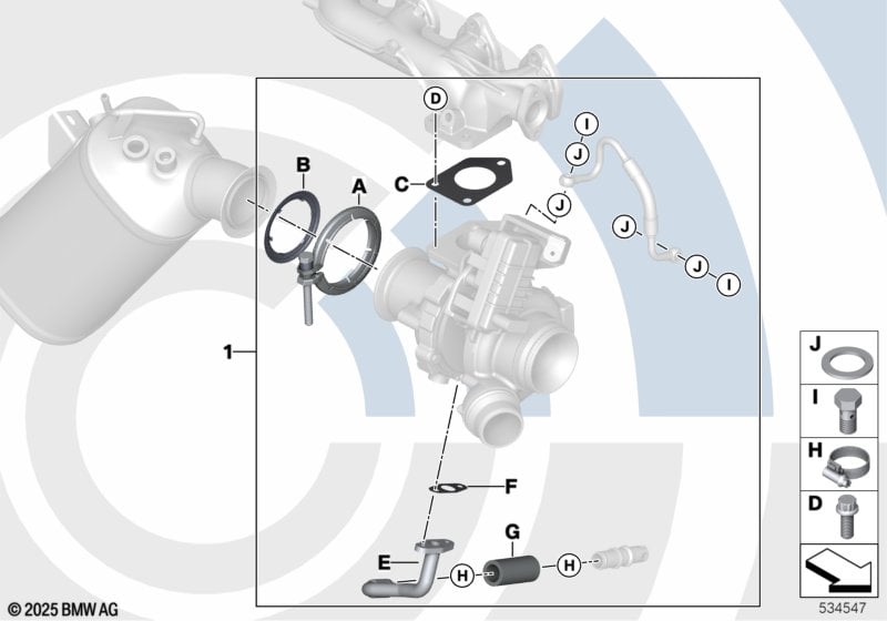 Installation kit exhaust turbocharger