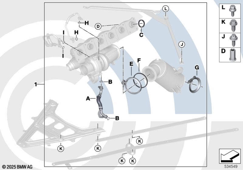 Installation kit exhaust turbocharger