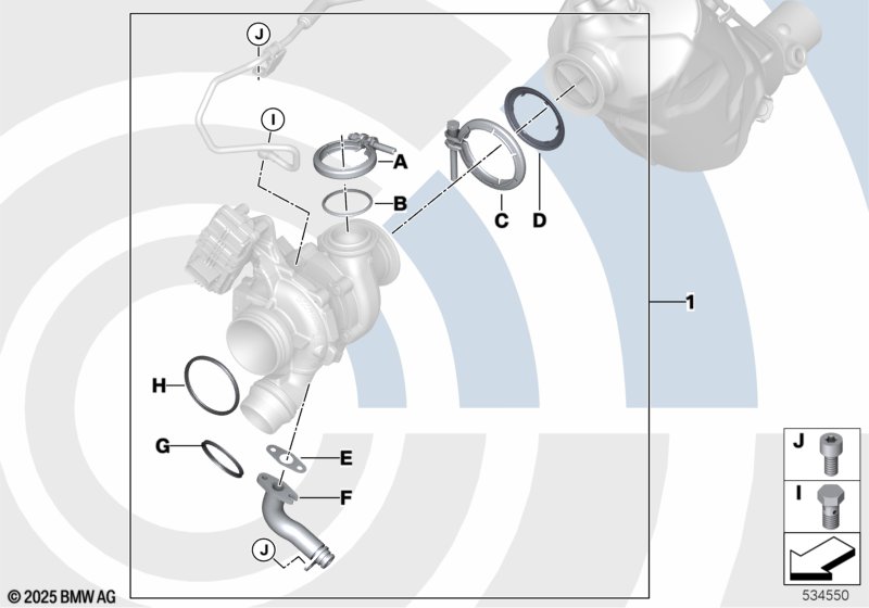 Installation kit exhaust turbocharger