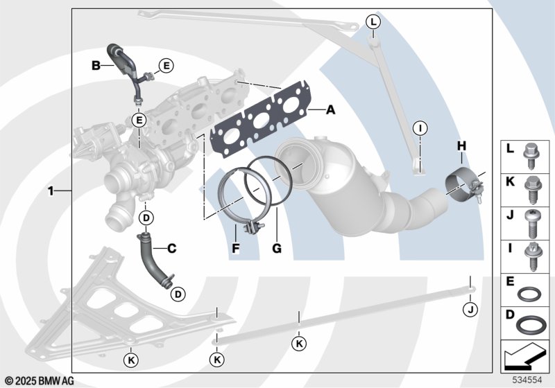 Installation kit exhaust turbocharger