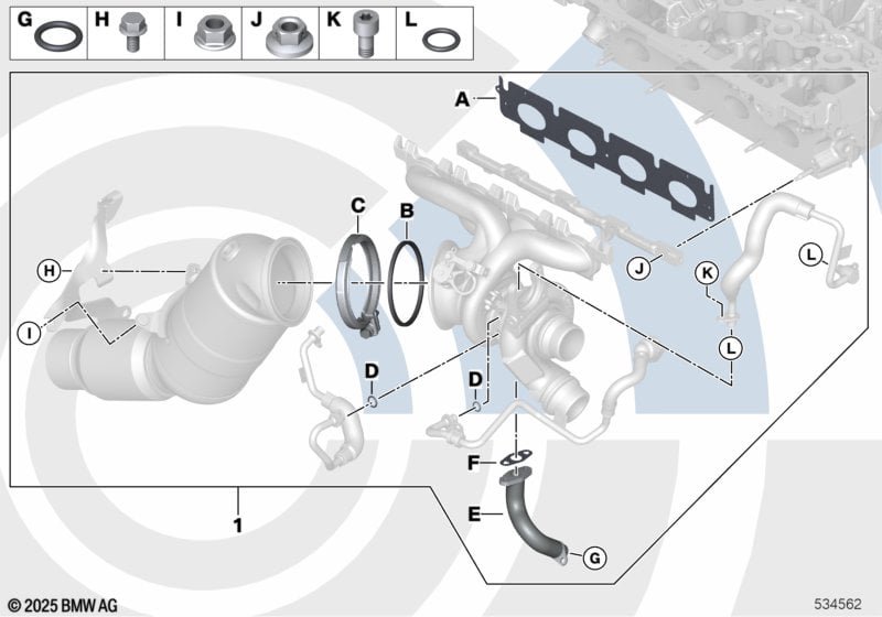 Installation kit exhaust turbocharger