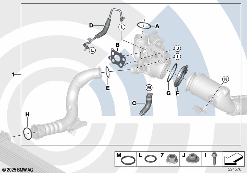 Installation kit exhaust turbocharger