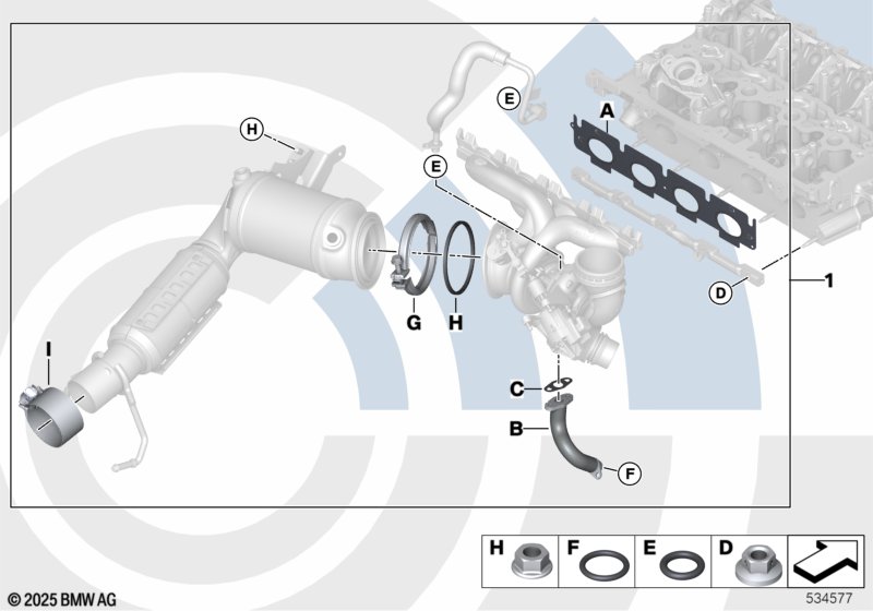 Installation kit exhaust turbocharger
