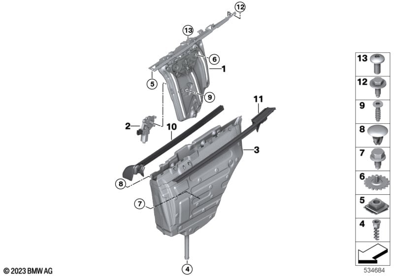 Door window lifting mechanism rear