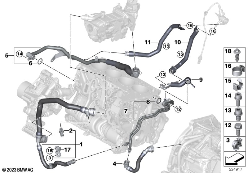 Cooling system - Engine coolant hoses