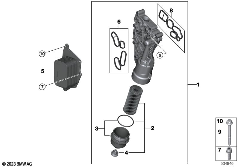 Lubricat.syst.-oil filter,heat exchanger