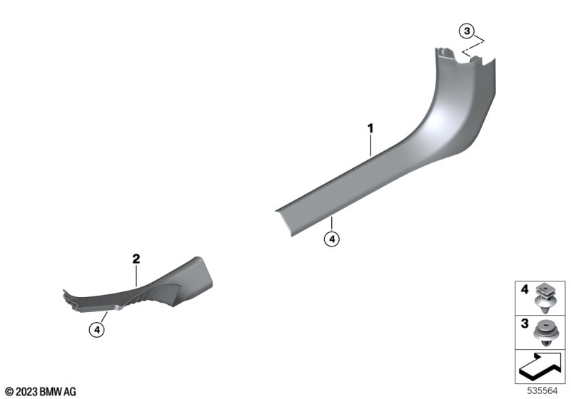 Trim panel leg room