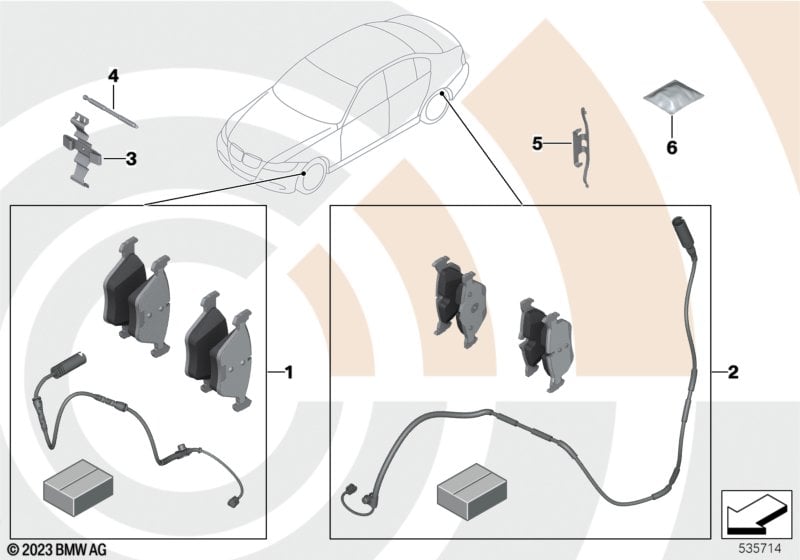 Service kit brake pads