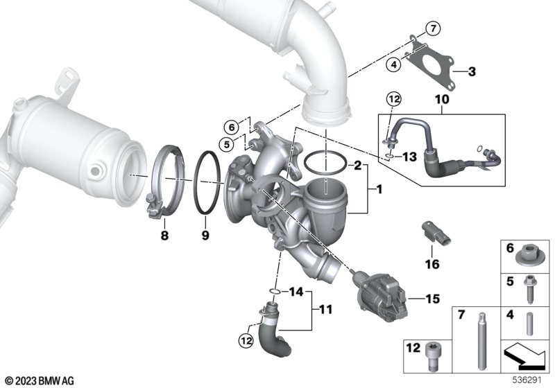 Exhaust turbocharger with lubrication