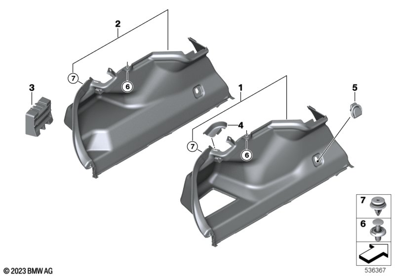 Left trunk trim