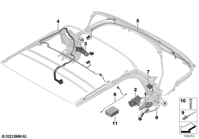 Convertible top electr.system/harness