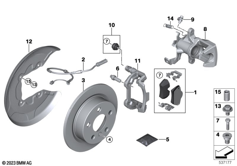 Rear wheel brake