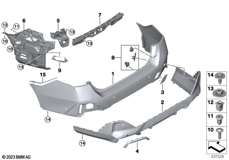 M Trim, rear