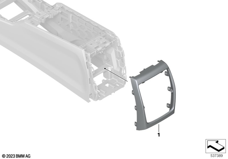 Elément rapporté console centrale