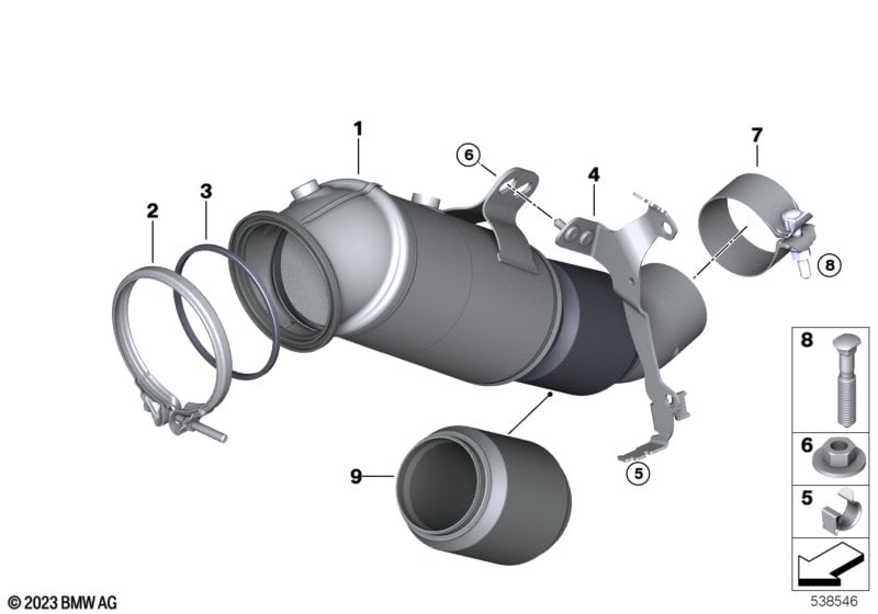 Engine-side catalytic converter