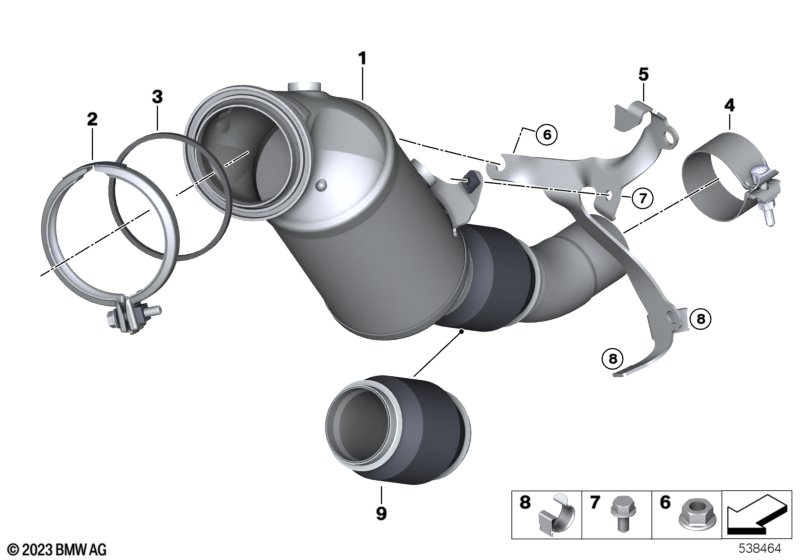 Engine-side catalytic converter