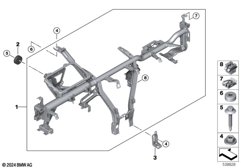 Support, instrument panel