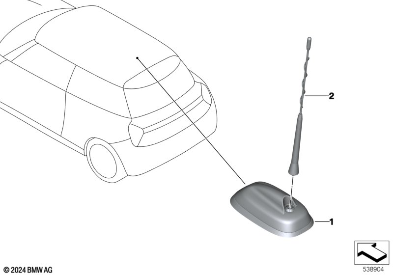 Einzelteile Antenne