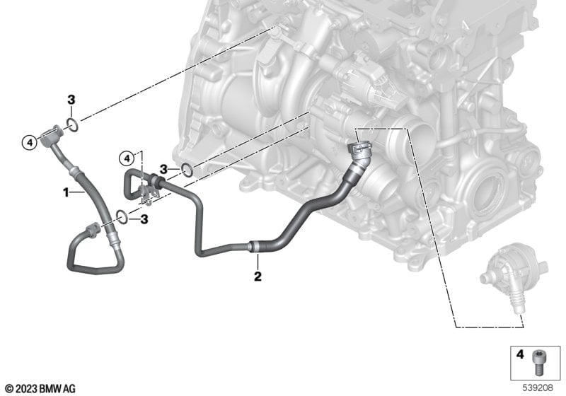 Engine cooling system exhaust turbo.