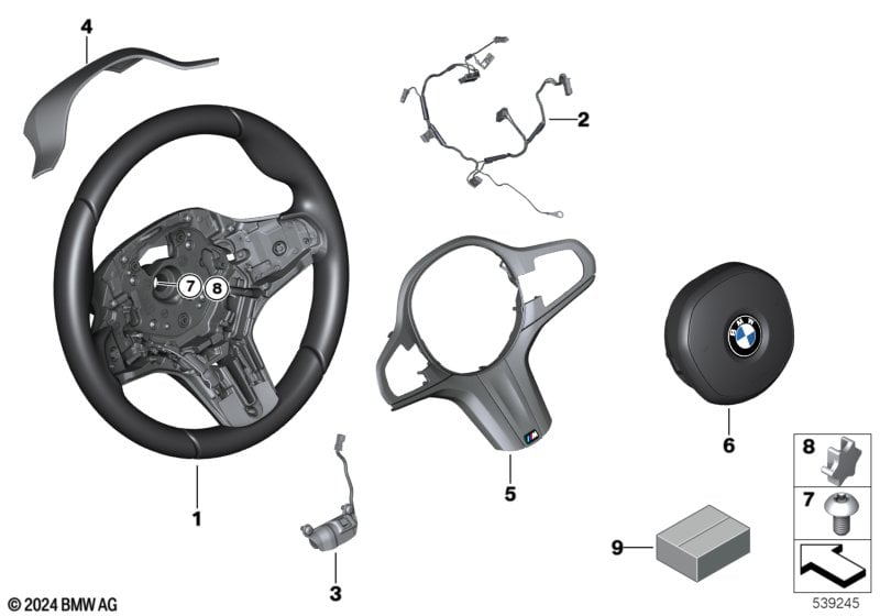 M Sport steering wheel, airbag