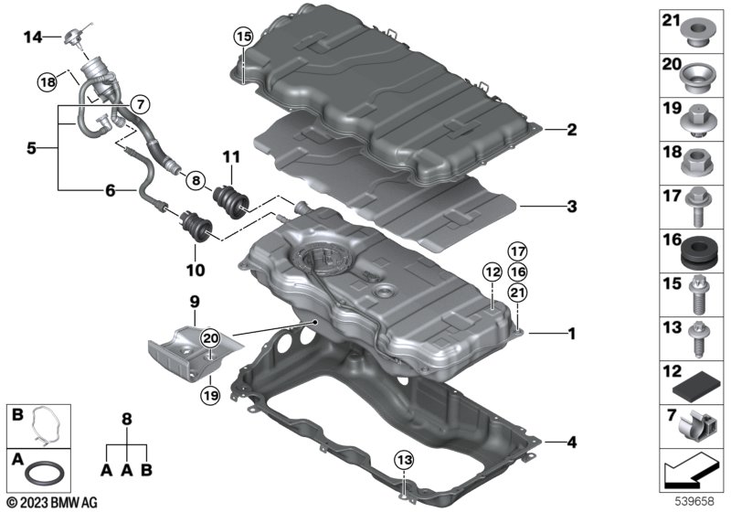 Fuel tank/mounting parts