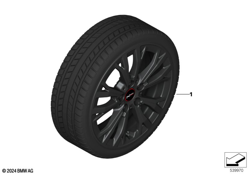 Winterkomplettrad JCW Star Spoke 962-17
