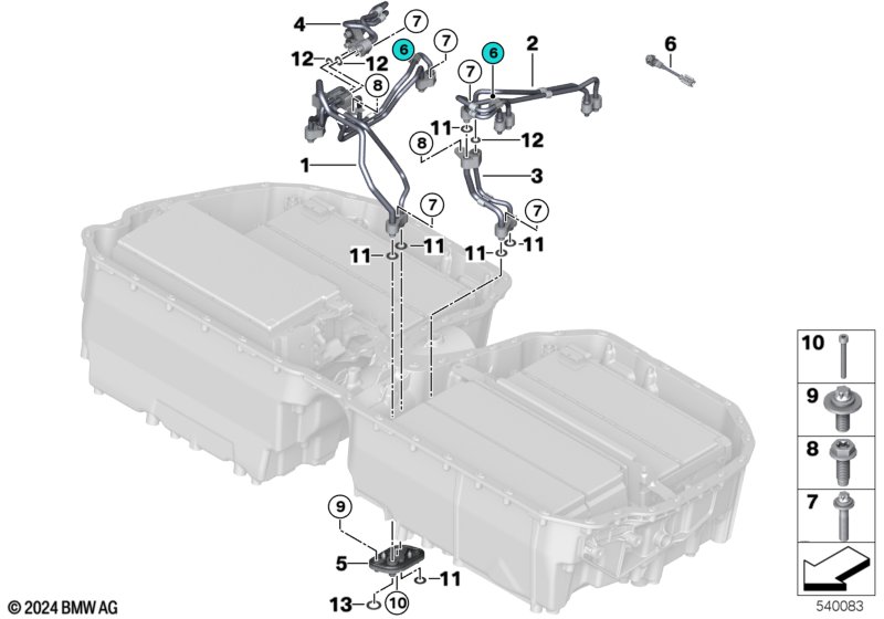 High-voltage battery, radiator