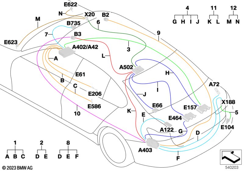 Wiring harness repair cable antenna/coax
