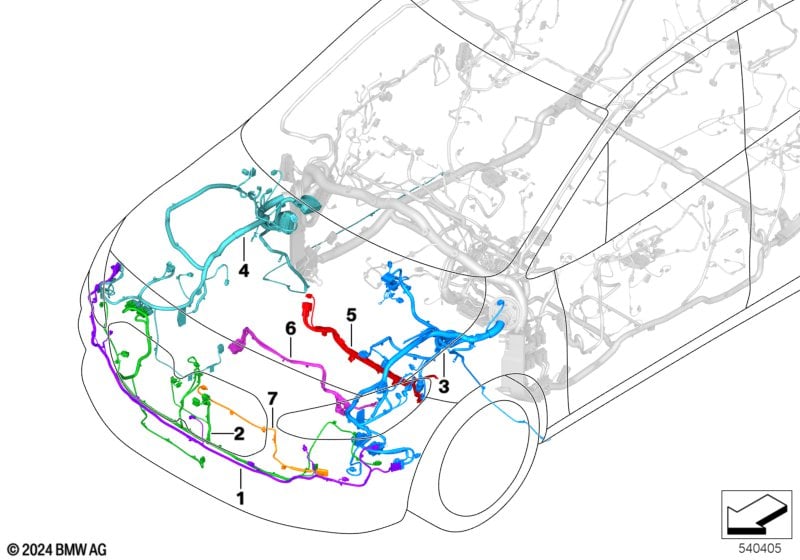 Rep.cable f.main wiring harness - front