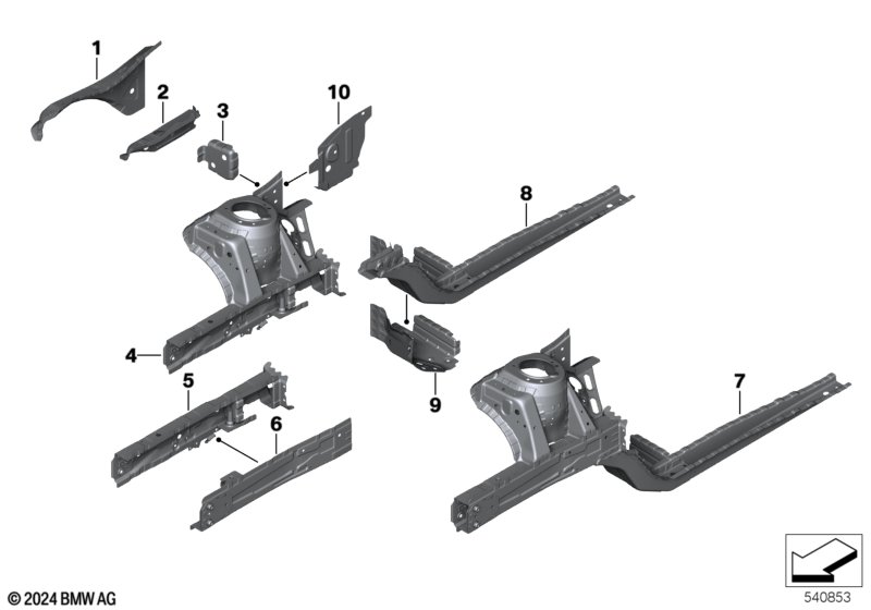 Wheelhouse/engine support