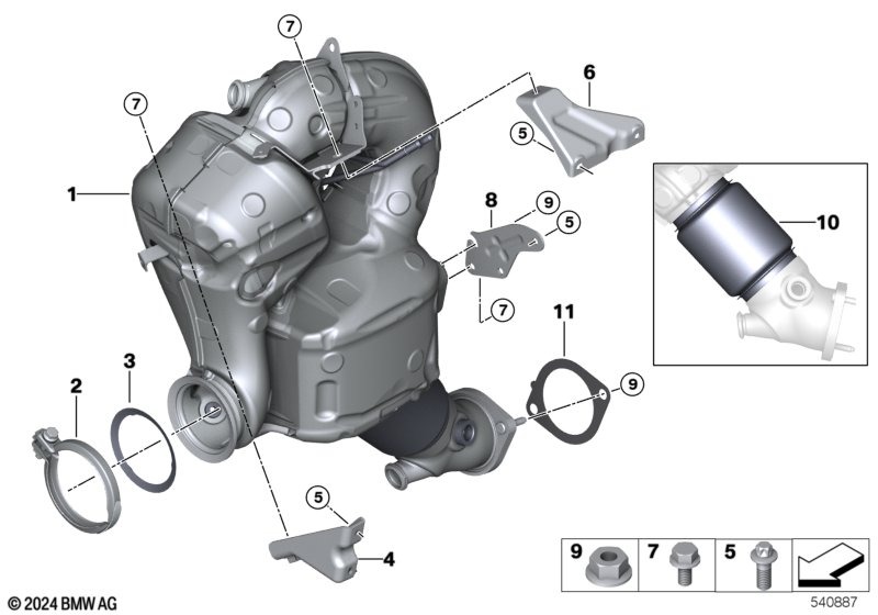 Catalyser/Diesel particulate filter