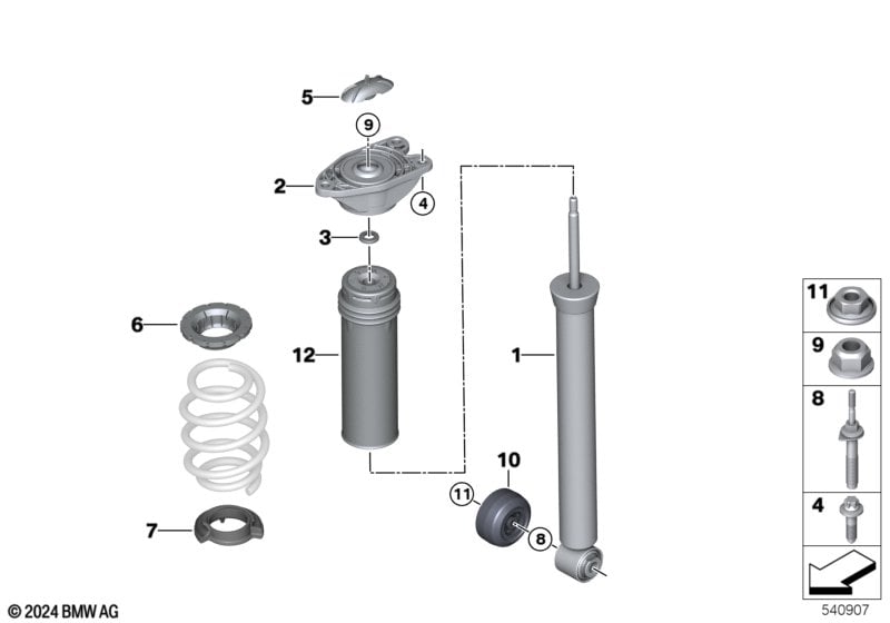 Shock absorber, rear