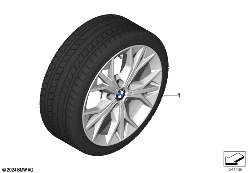 Winter wheel with tire Y-spoke 972 - 17