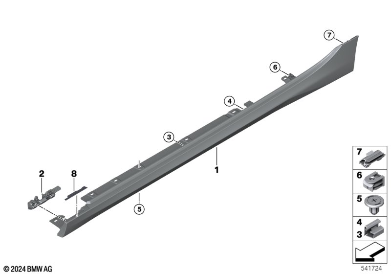 Cover door sill / wheel arch