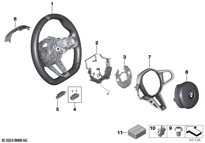 M Sport steering wheel, airbag