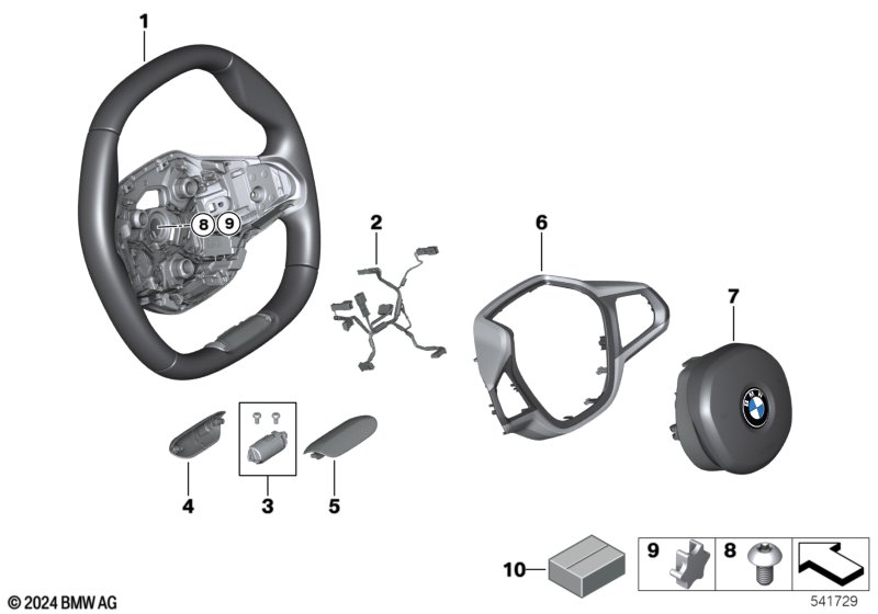 Steering wheel airbag