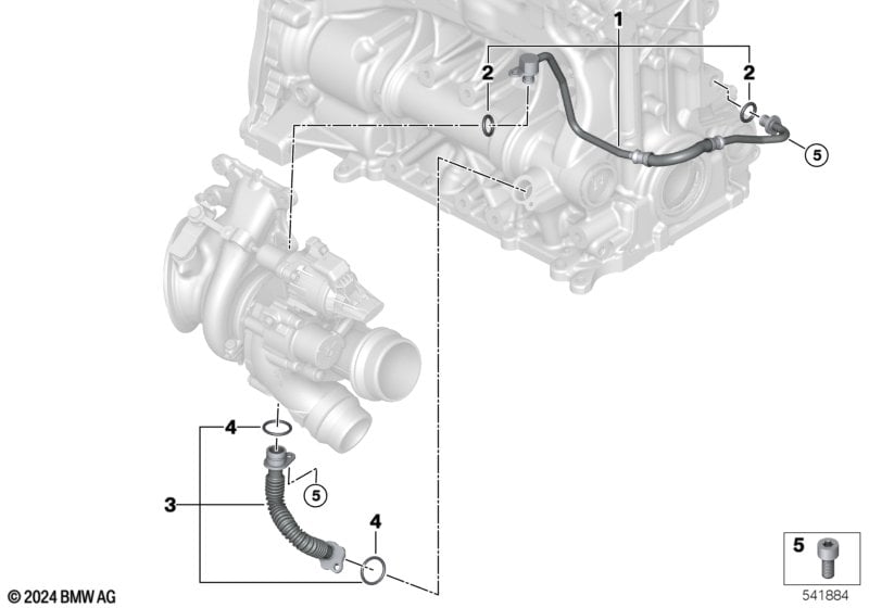 Alimentation en huile, turbocompresseur