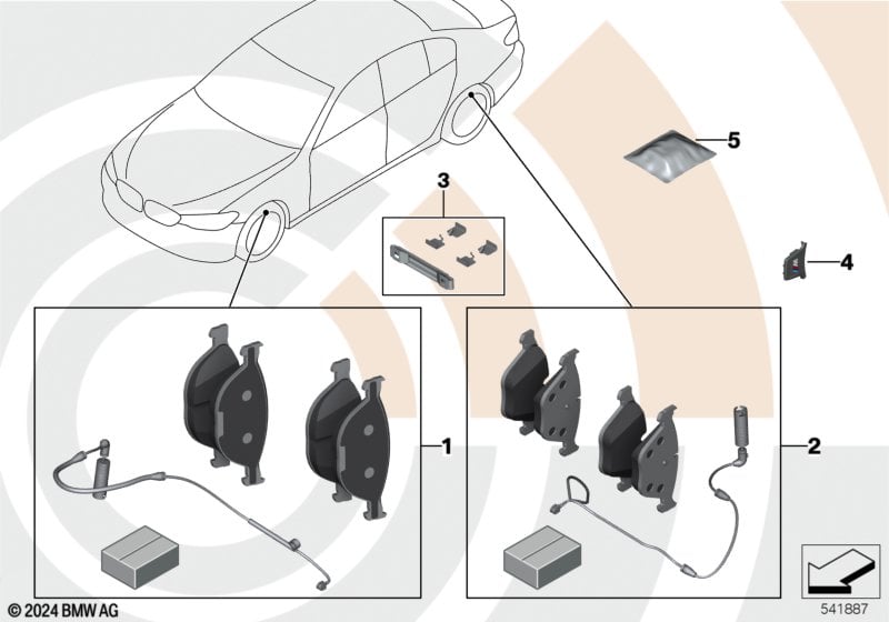 Service kit brake pads