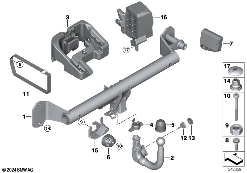 Towing hitch, detachable