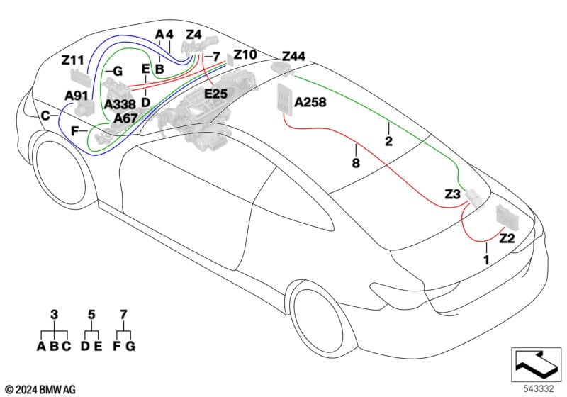 Supply cable main wiring harness