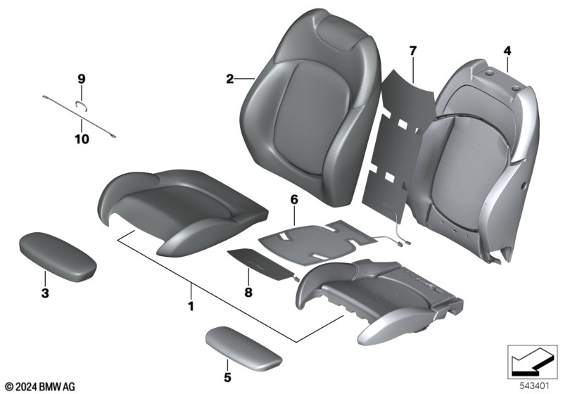 Seat, front, uphlstry, cover, Sport seat